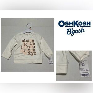 🆕OSHKOSH - 12M - NWT - INFANT GIRLS ALPHABET SWEATSHIRT